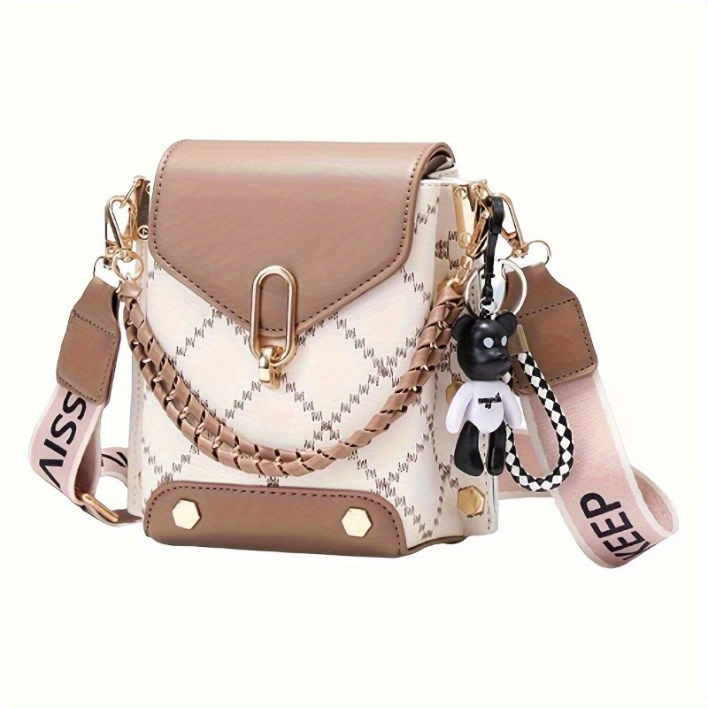 women's mini crossbody bag chain decor flap mini - Temu