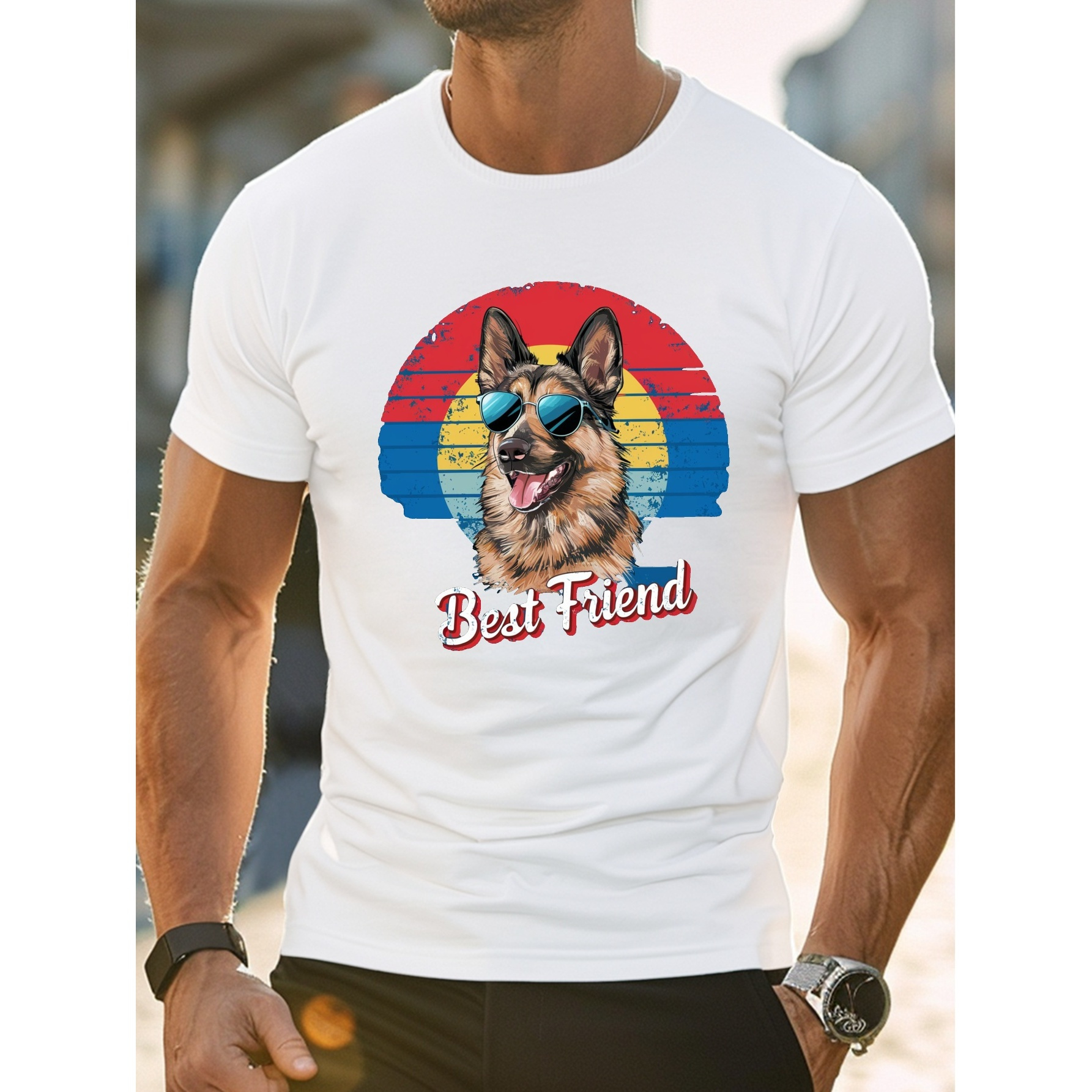 

Sunset German Shepherd G500 Pure Cotton Men's T-shirt Comfort Fit