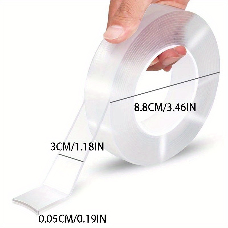 E-shop 1 Rolle Klarsicht Selbstklebendes Dichtungsband - 300cm x 3cm, Langlebig & Einfach Anzubringen für Küchenarbeitsplatten, Spülen, Badewannen,
