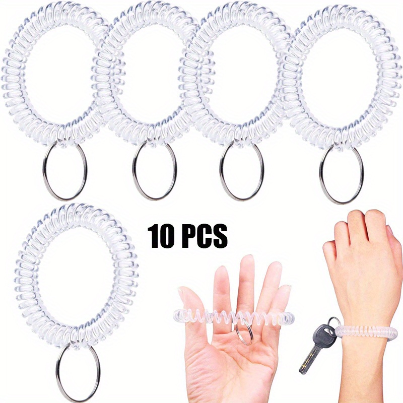 Gujugm Resorte Retru00e1ctil - Resorte Elu00e1stica,Pulsera En Llavero Cuerdas, , large