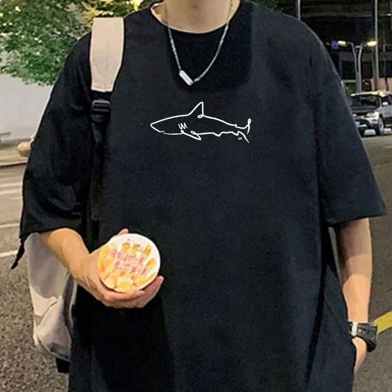 

Men's Shark Print Short Sleeve T-shirt