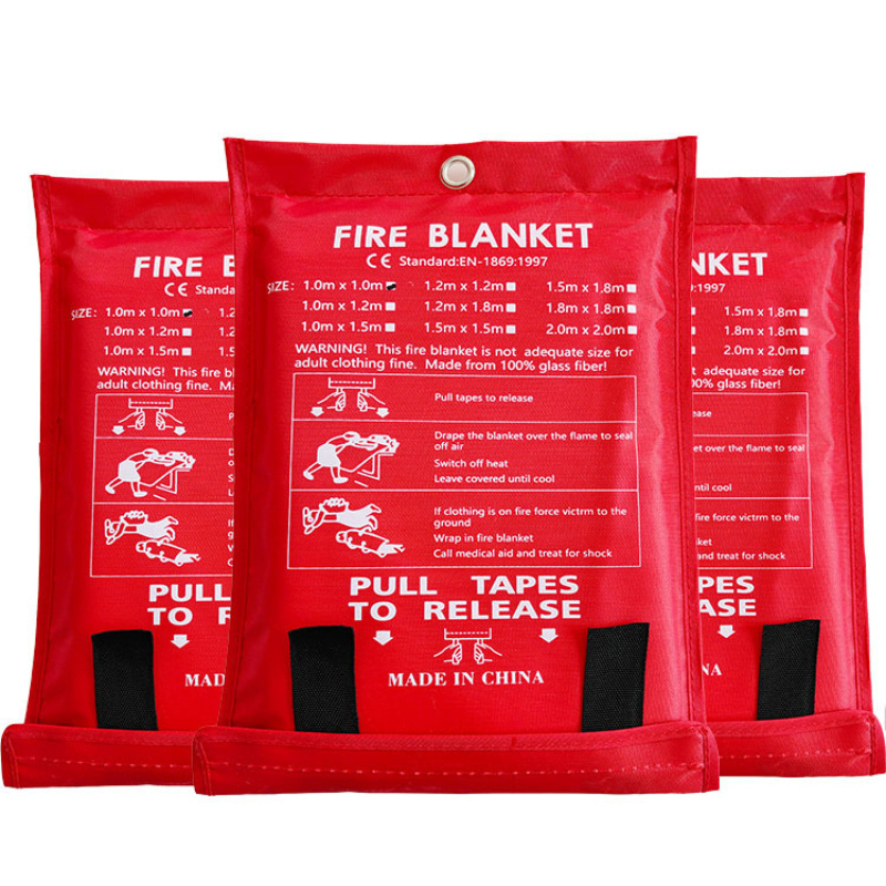 

3pcs Emergency Fire Extinguishing Blankets - Fiberglass, Flame Retardant For Home, Kitchen, Fireplace, Camping & Bbq Safety