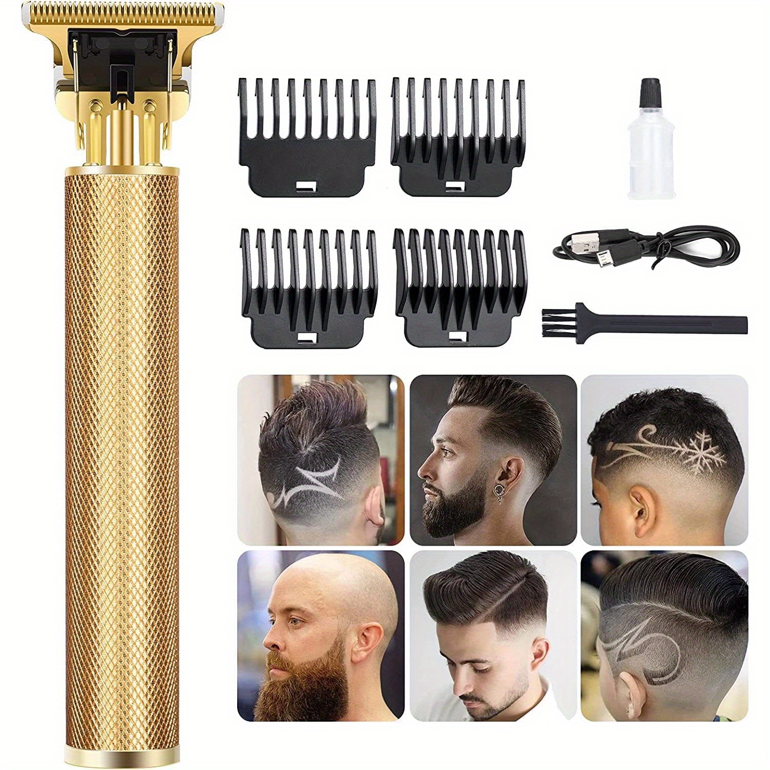 

Professional Hair Trimmer Electric Beard Shaver Body Hair Razor 3 Speed Barber Hair Razor With Hole