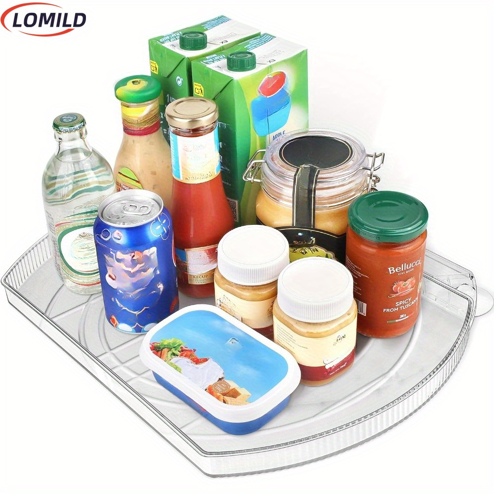 

Lomild-lazy Susan Turntable For Refrigerator, Square Turntable Organizer For Fridge Cabinet, Pantry, Countertop | 16.5" X 11.1