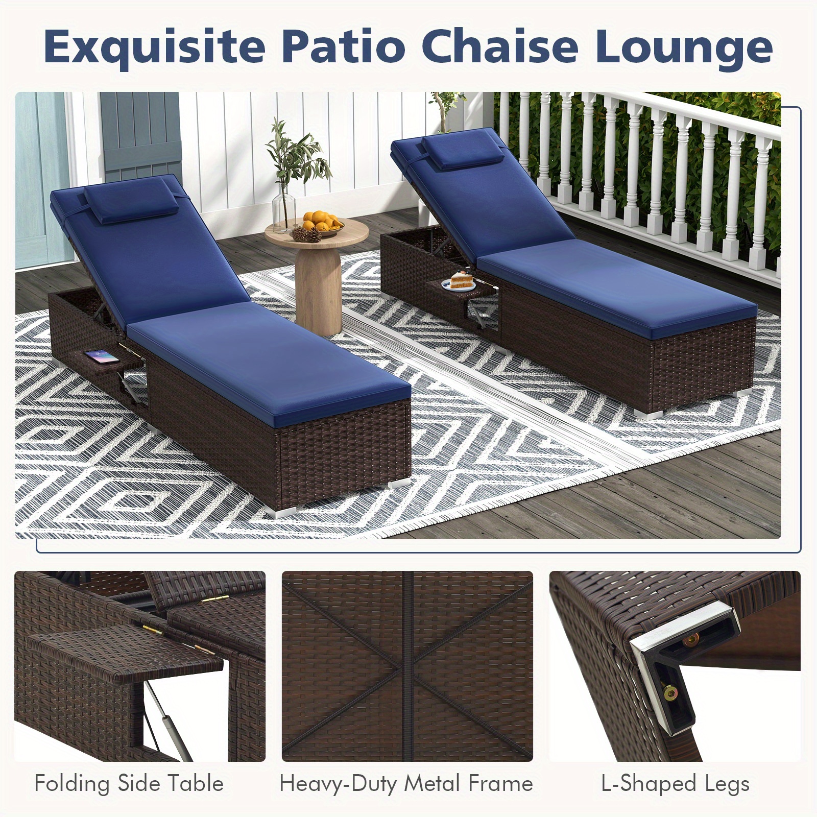 metal frame chaise lounge