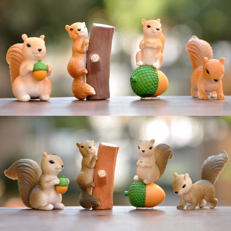 

8pcs Squirrel Figurines, Garden Animal Outdoor Ornaments Decor Statue, Mini Squirrel Cake Topper Figures, Garden Decor Figurines, Plant Pot Decor Figurines, Squirrel Doll Animal Statue