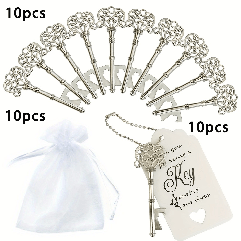 

Cjorwyn 10set Wedding Favors Bottle , Wedding Gifts For Guest Vintage Bottle With Tag Cards And Key Chains, Best For Christmas, Thanksgiving