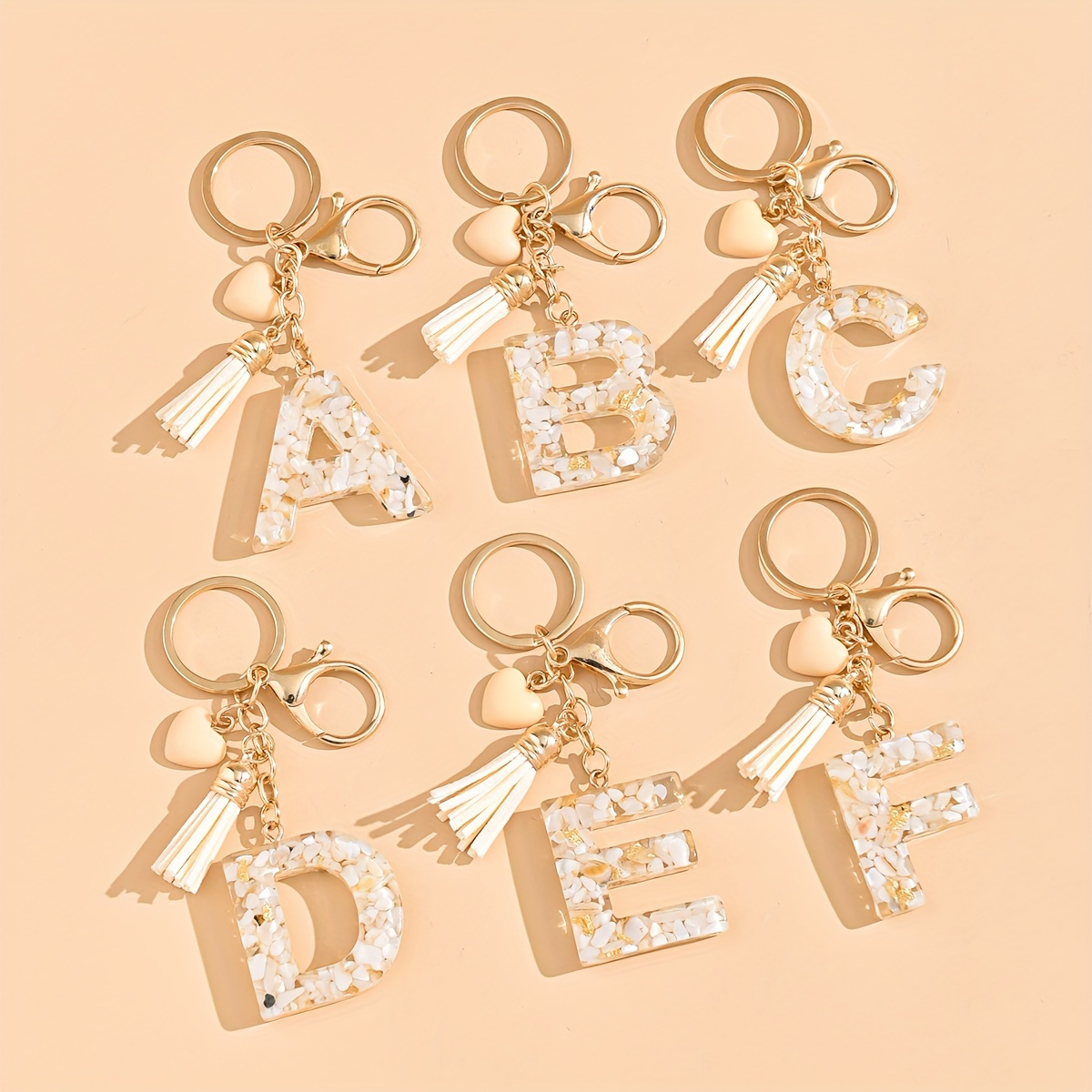 1pc heart shaped initial keyring   resin letter pendant fashion accessory for bags backpacks cars ideal for women and