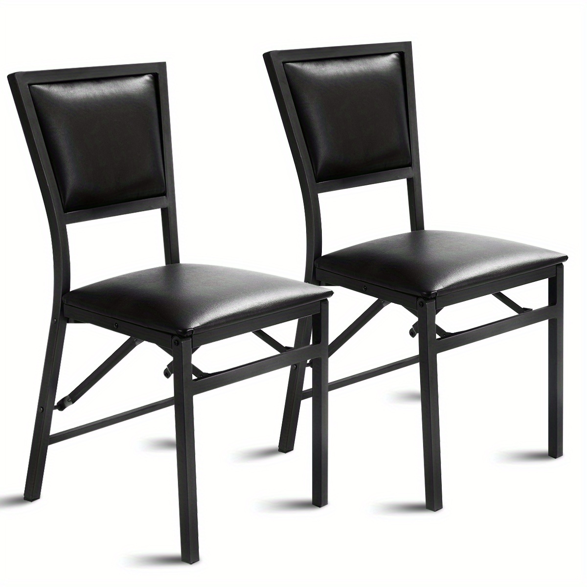 

Homasis Set Of 2 Folding Dining Chair Metal Frame Home Restaurant Furniture Portable