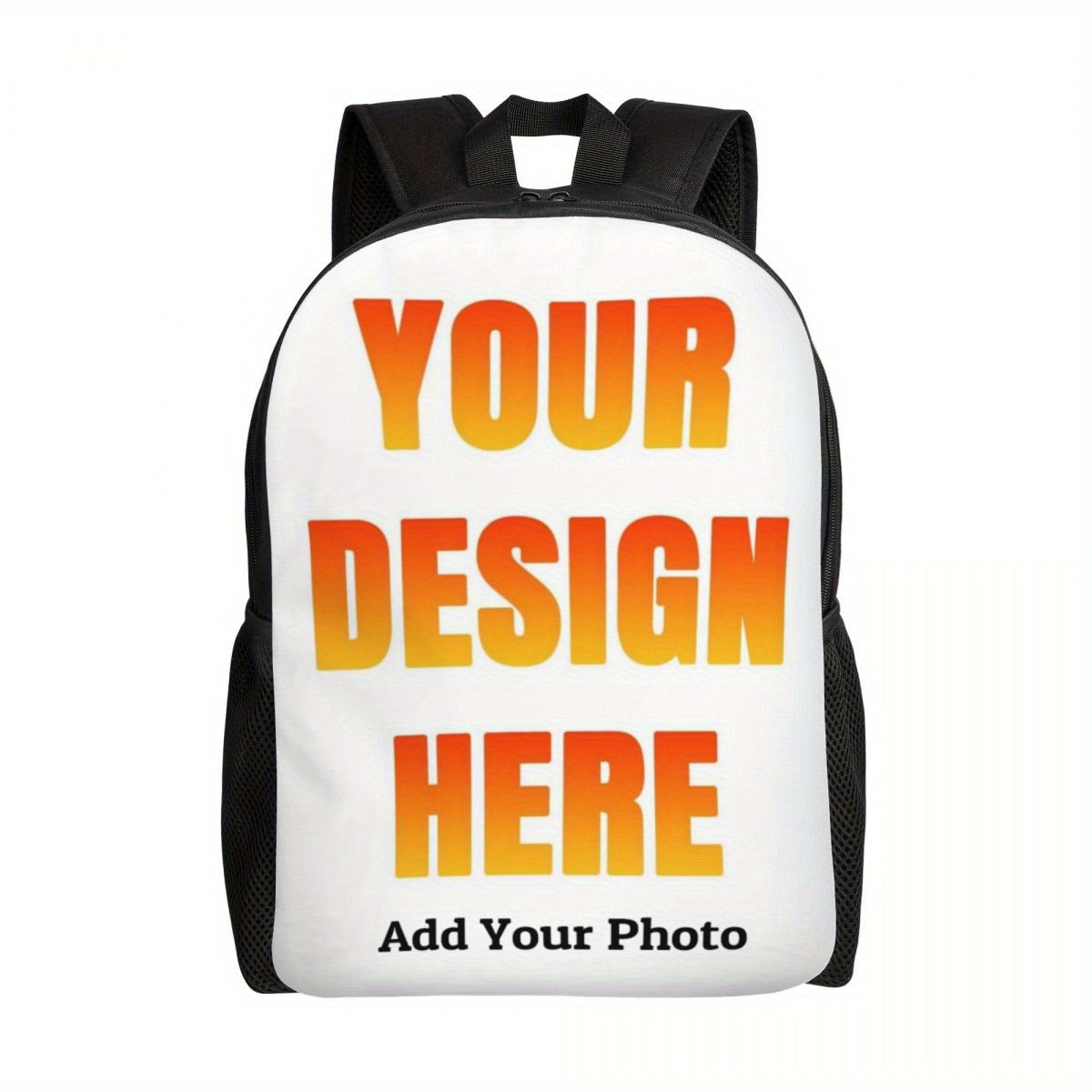 

Custom Causal Backpack With Your Photo Schoolbag, Orange Yellow Gradient Letter, Add Your Design Daypack For Men Women Teenagers, Lightweight Bookbag Rucksack For School Colleges Travel Outdoor Work