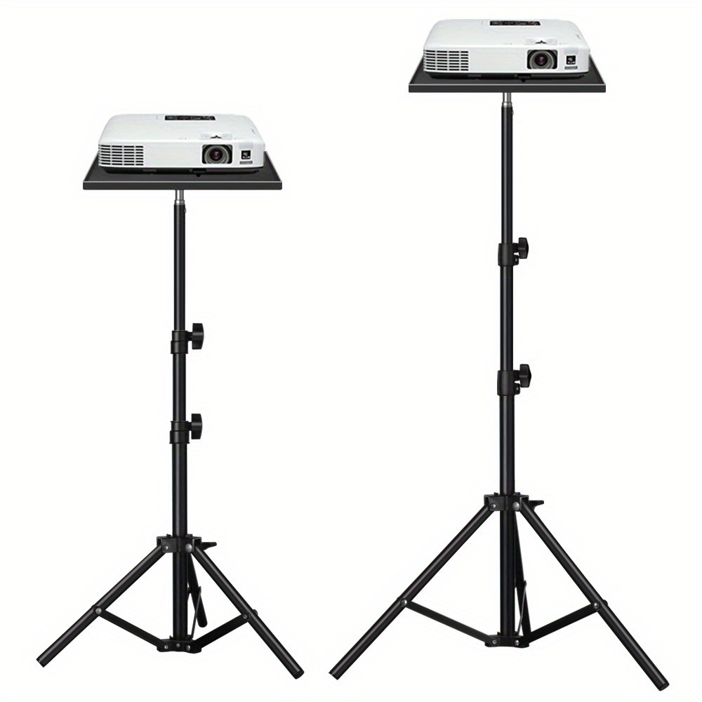 

Adjustable Height Projector & Laptop Tripod Stand - Portable, Foldable Design For Stage, Studio, Outdoor Speeches & More