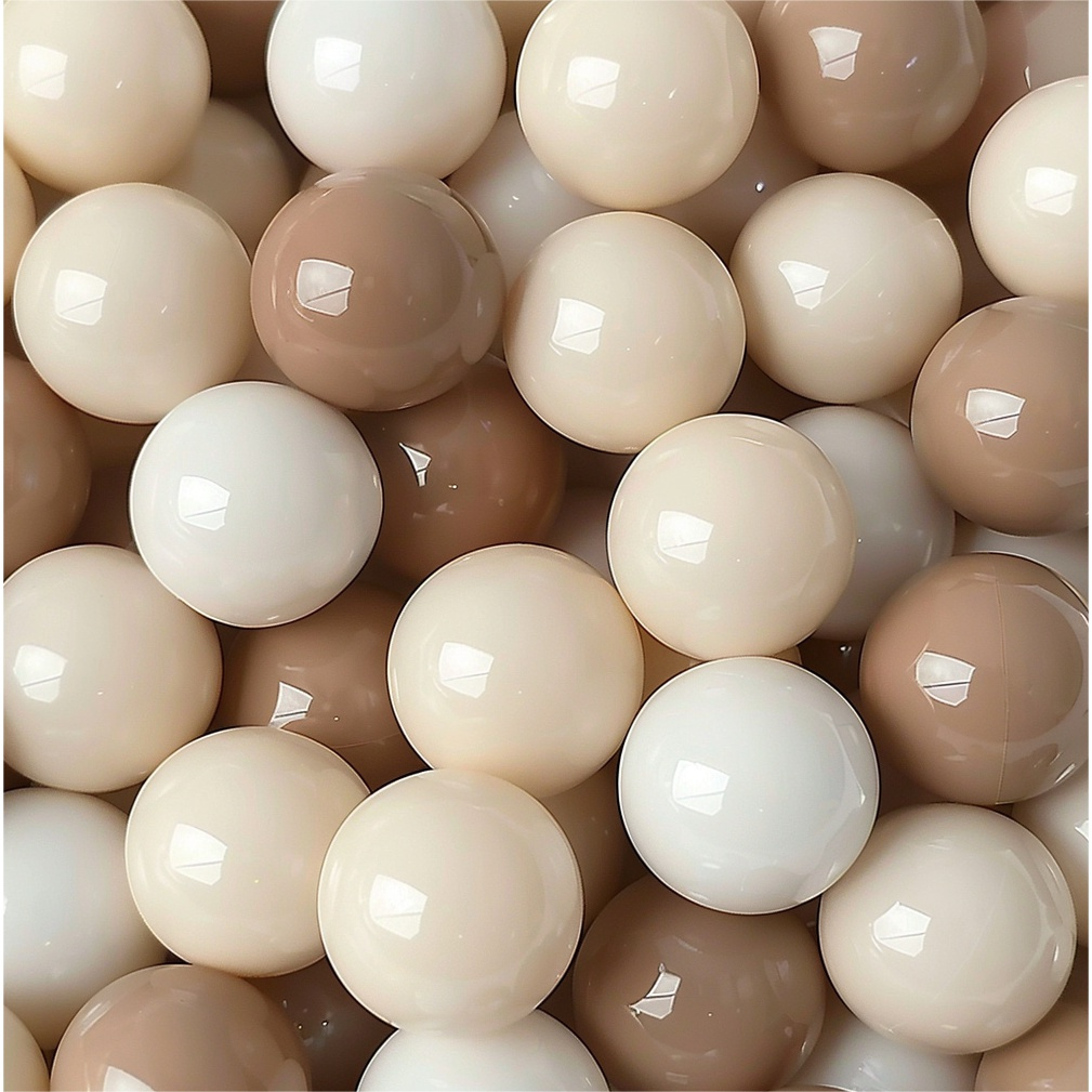 

White, Brown And Off-white Ocean Ball, Ball, Plastic Ball, 5.5cm/2.17in, For Ball Pit And Pool Water Ball Pit Balls Beach Balls