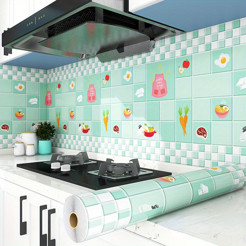 

Seamless, Easy-apply Self-adhesive Kitchen Wallpaper - Waterproof, Oil & Heat Resistant, Stove Cabinets & Tiles