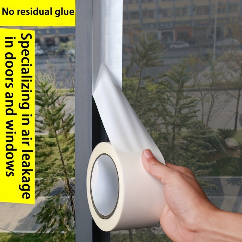 

1 Roll And Dust-proof Window Weather Sealing Tape For Winter - Blocks Cold Air And Rain - No Residue - - Easy To Apply