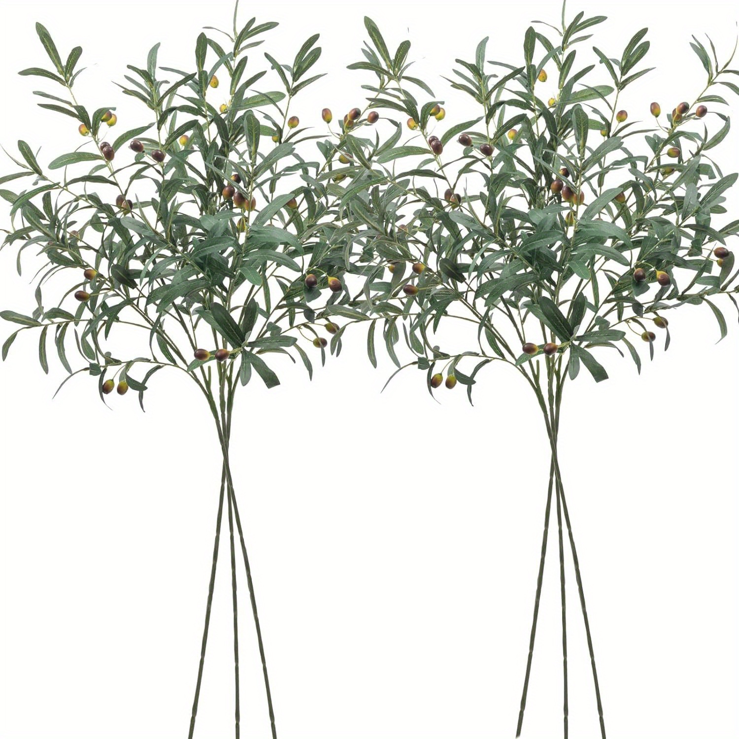 

Fake Olive Branches For Vases 39" Tall Long Greenery Stems Faux Olive Tree Branches Artificial Olive Leaf Stems With Olive Fruits Fake Plant For Home Wedding Greenery Decor