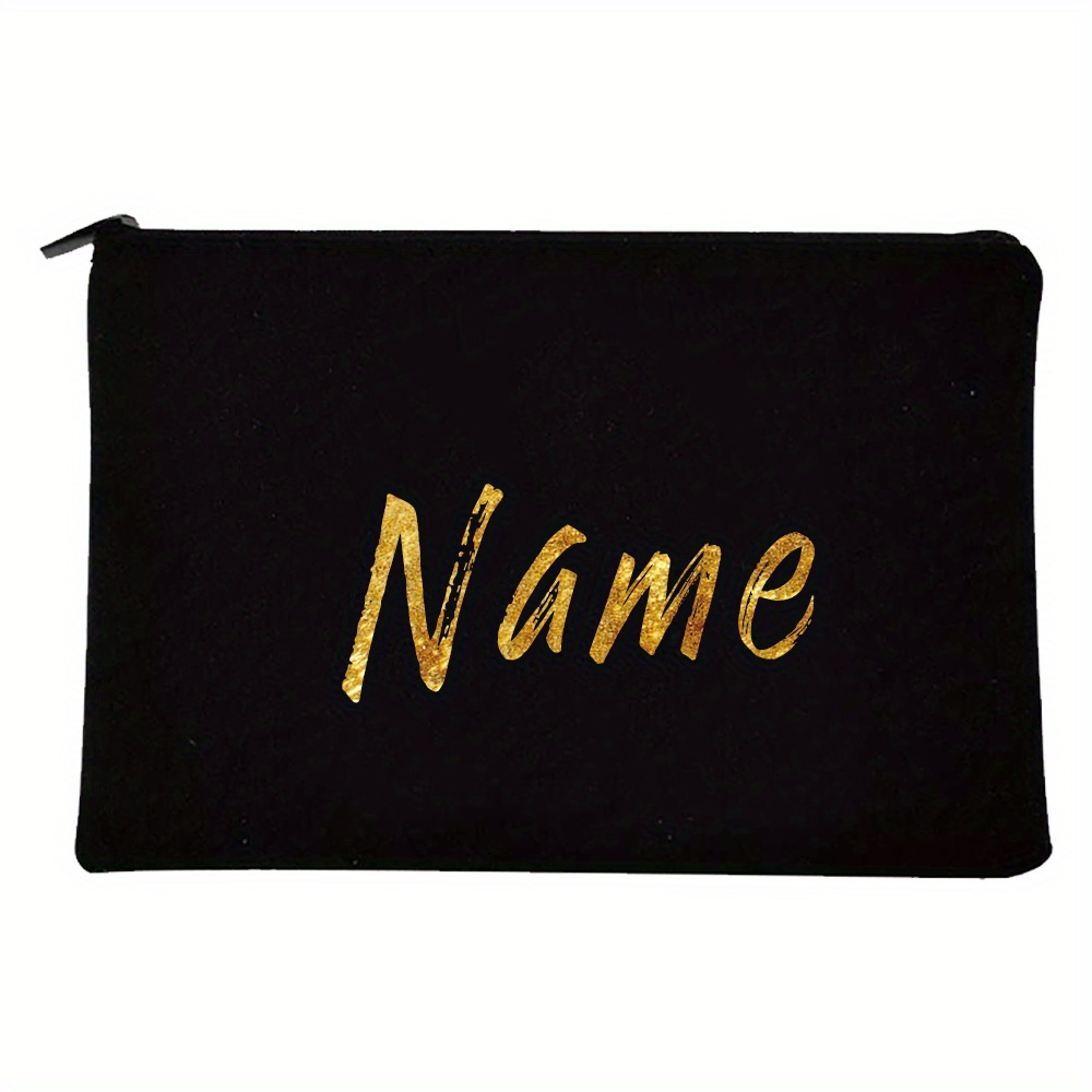 Image of 1pc Custom Name Makeup Bag Women Teacher Bridesmaid Gift Handbag Travel Storage Organizer Cosmetic Bags