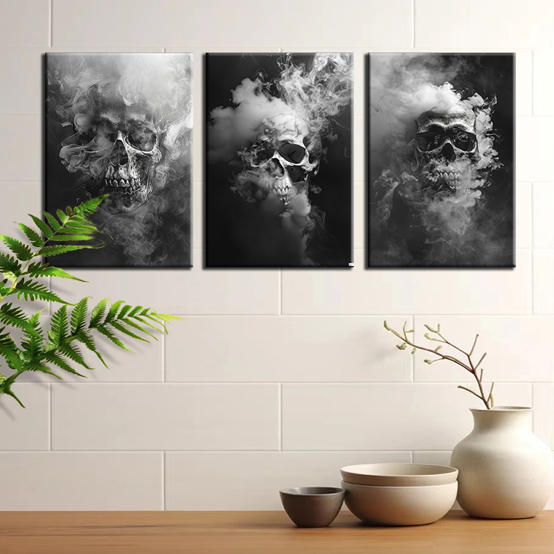 

Framless 30x45cm(12x18inch)x3pcs The Surrounded By Smoke For , , , , Decoration Art, Hangings