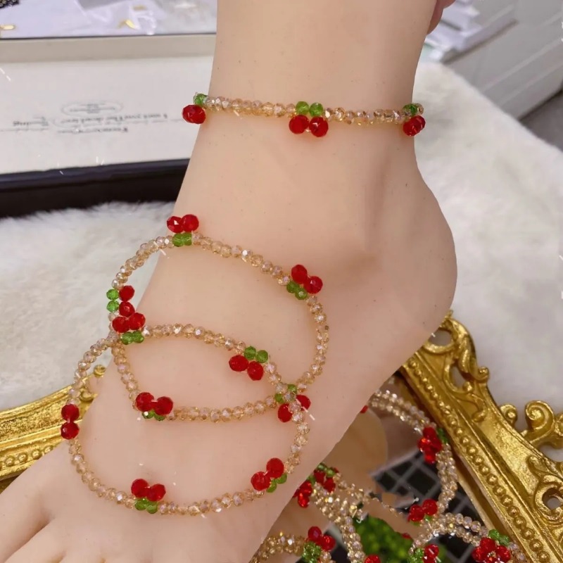 

New Online Explosions Cherry Anklet Washable.