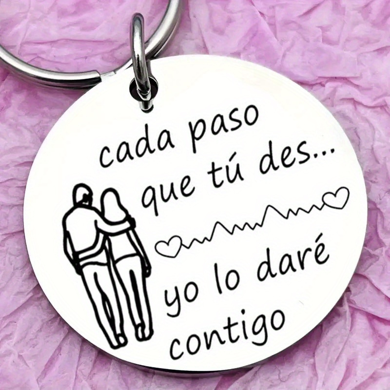 

Romantic Spanish Quote Stainless Steel Keychain - Style Gift For Birthdays & Anniversaries