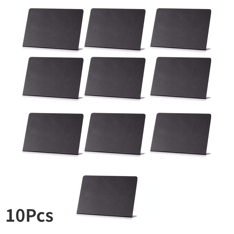 TEMU 10pcs Pvc Chalkboard Signs - Mini Blackboard Labels With Smooth Writing Surface For Food, Buffet, Party, Table Display, Message & Price Signs - Easy To Write & Wipe Clean