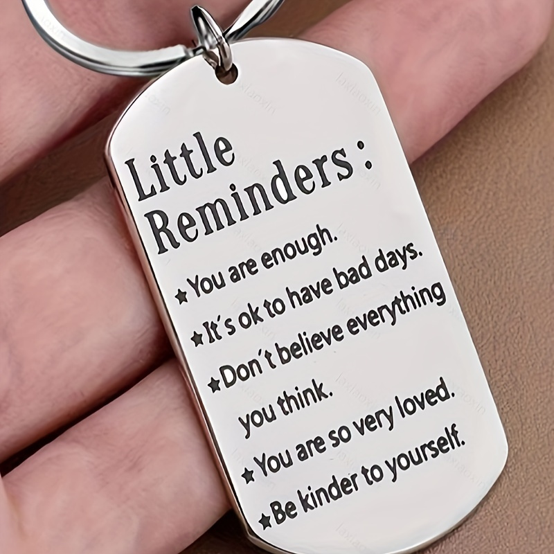 

3pcs Stainless Steel Keychain - Engraved Inspirational Quotes For - Perfect Personalized Birthday & Christmas Gift For Son, Daughter, Best Friend