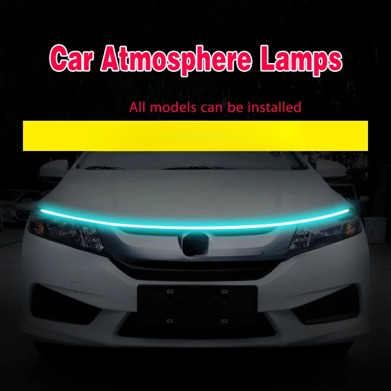 

70.87inch Led Car Hood Lights Strip Decorative Atmosphere Lamps With Start Scan For Car Drl