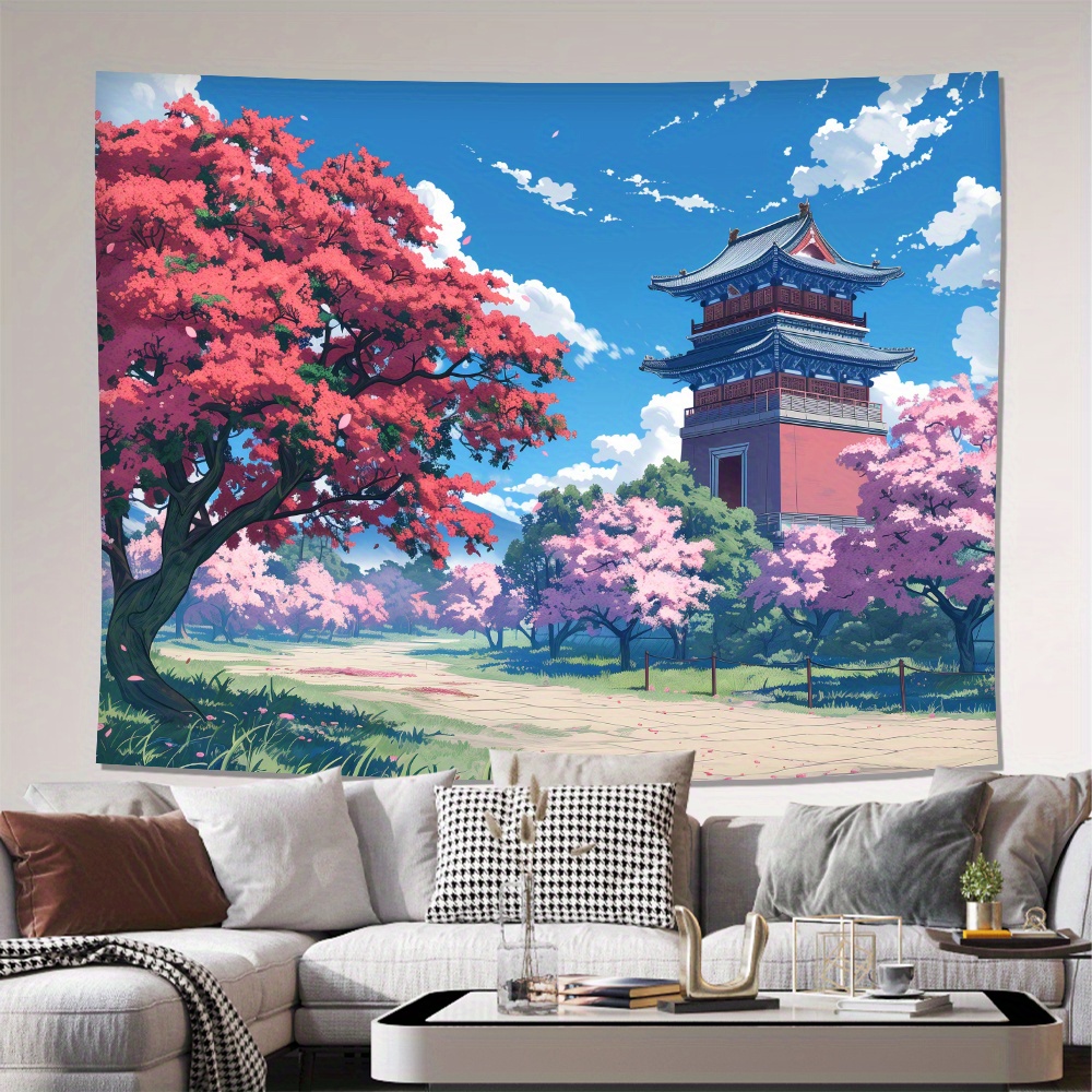 美しい！型絵染『風景画タペストリー』 Amazon.co.jp: タペストリー 綾瀬美春 精霊幻想記 ポスター 絵画