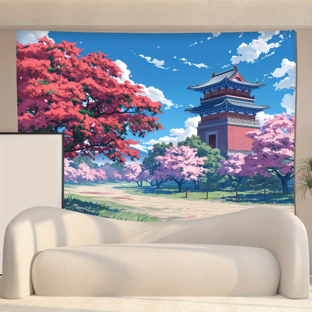 美しい！型絵染『風景画タペストリー』 Amazon.co.jp: タペストリー 綾瀬美春 精霊幻想記 ポスター 絵画