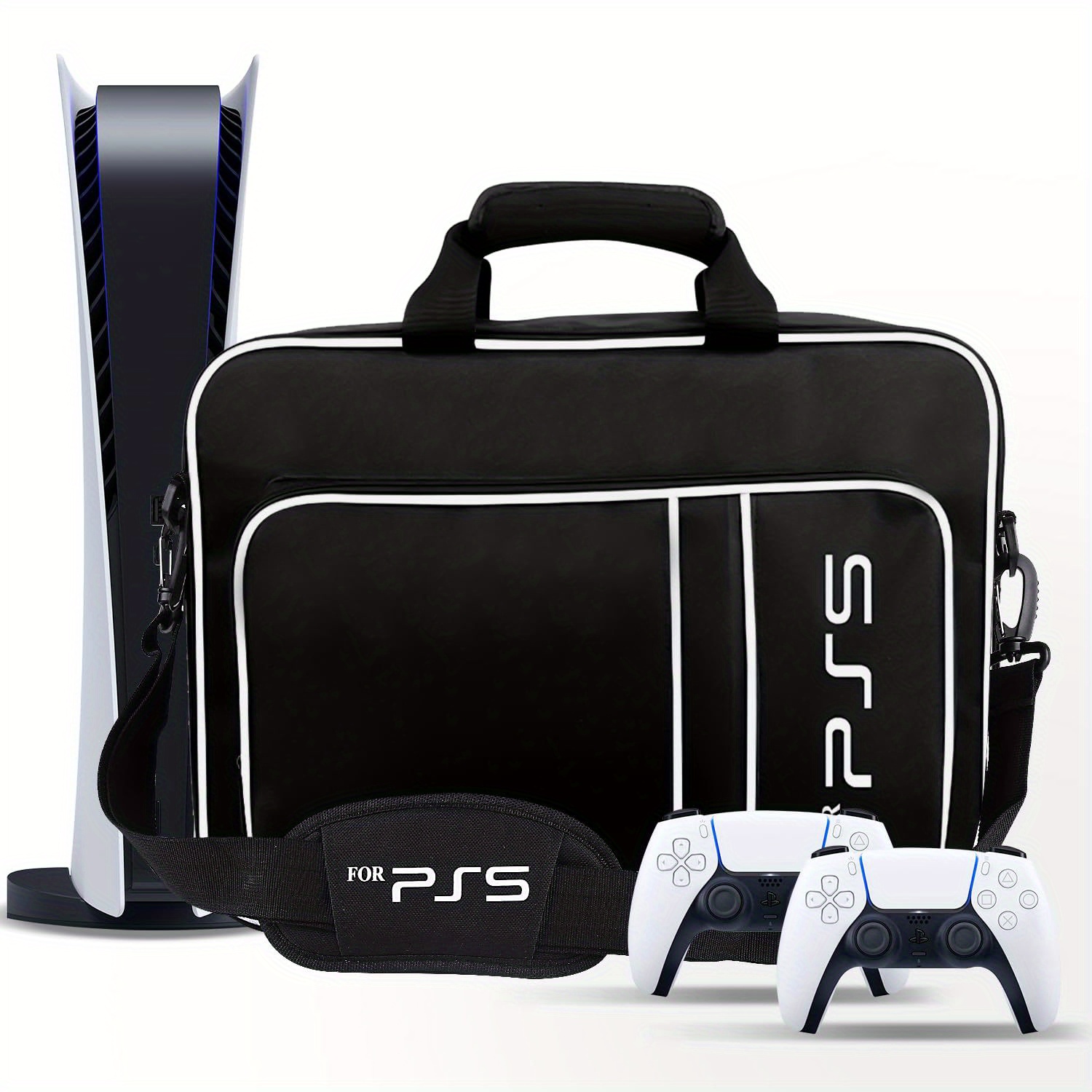 

Carrying Case For Ps5 Travel Case For Ps5 Protective Case Bag Suitable For Ps5 Disc/digital Edition Console, Controllers, Game Cards, Gaming Headset And Other Accessories