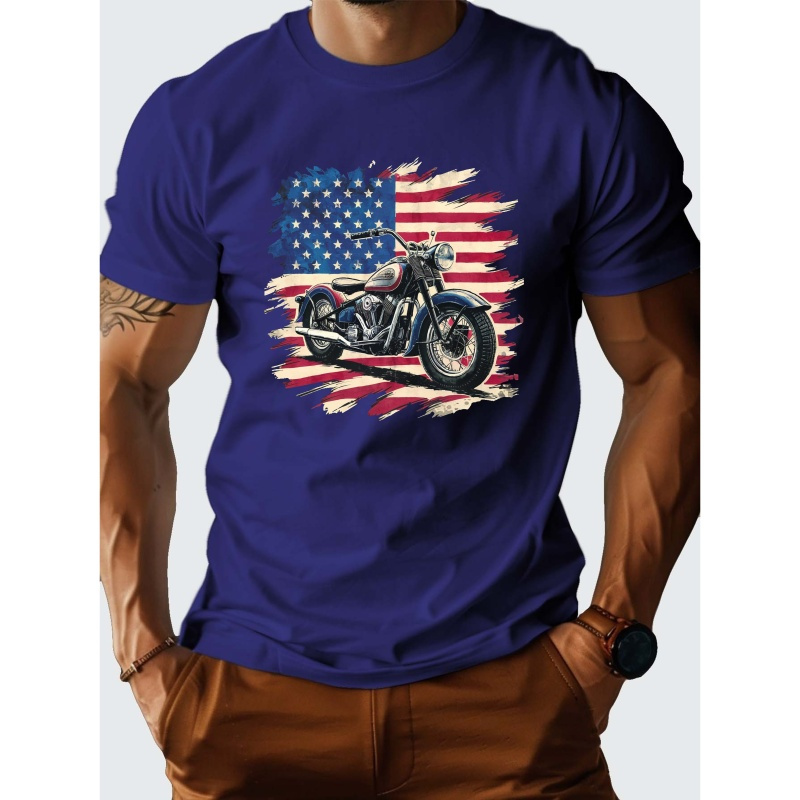 

Motorcycle Patriotic G500 Cotton Men's T-shirt With Comfortable Fit