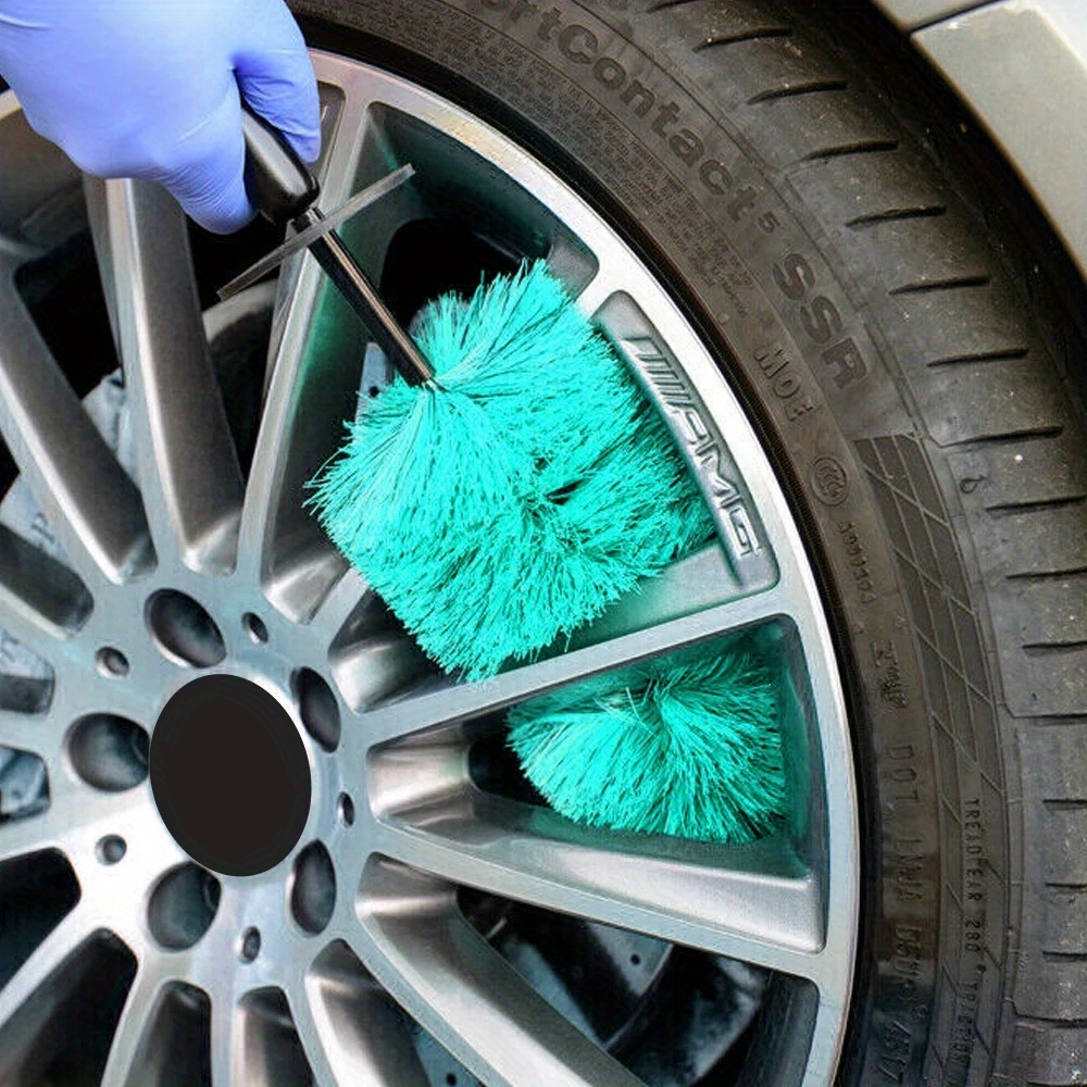 

1pc Car Wash : Microfiber Brush For Car, Motorcycle Rim, Wheel , Engine Cleaning & Detailing