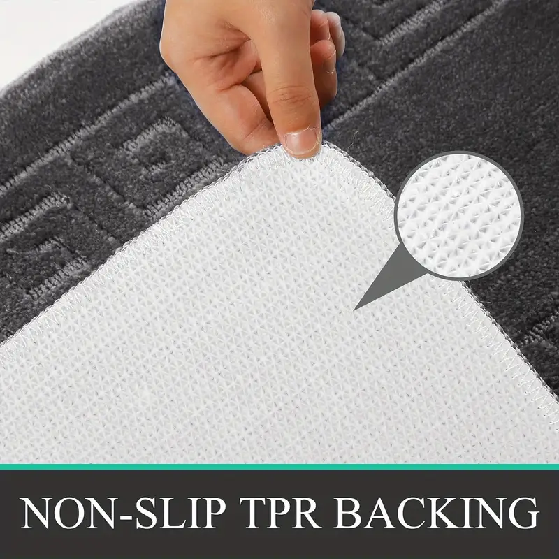 bathroom rugs sets 3 piece non slip bath mats for bathroom floor shaggy microfiber bath rugs absorbent bathroom mats carpet bathroom runner shower mat with u shaped toilet rug Product details 5