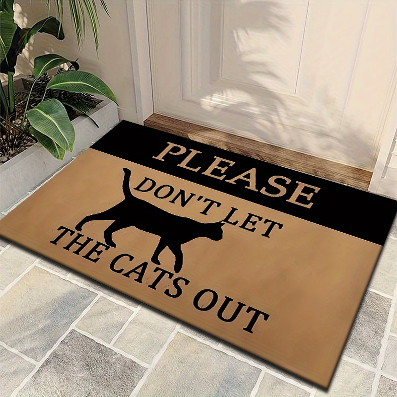 

Cat Patterned Absorbent Rug - Anti-slip, Machine Washable - Stylish Design For Indoor & Outdoor Entryways - Perfect Home Decor - Welcoming Door Mat