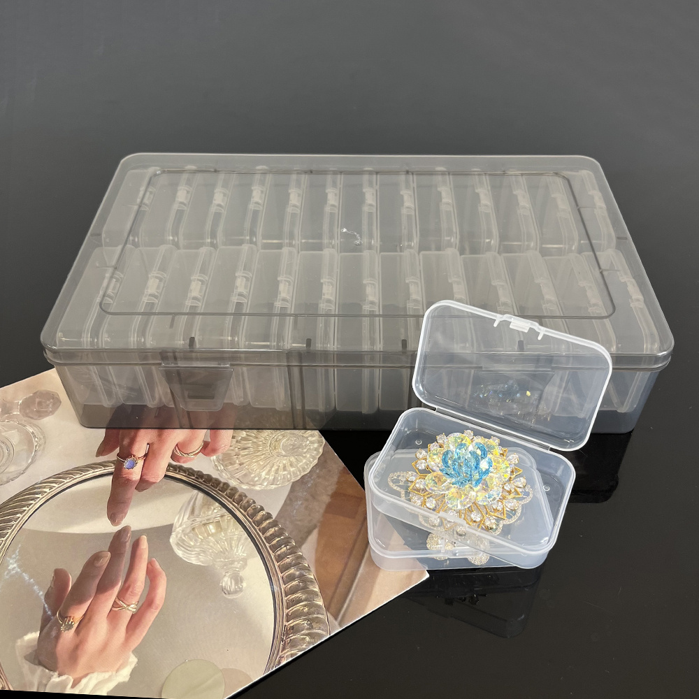 

26 Pcs Clear Plastic Storage Box Set - Portable And Multifunctional Organizer For Jewelry, Hair Accessories, And Diy Supplies