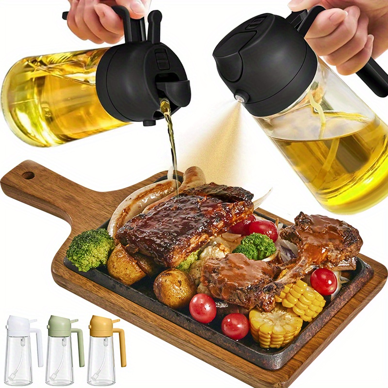 

2pcs/1set Spray Pot Picnic Oil Pour Oil Spray Multifunctional Oil Pot Home Barbecue Oil Spray Bottle Kitchen Bottle Atomization Bottle