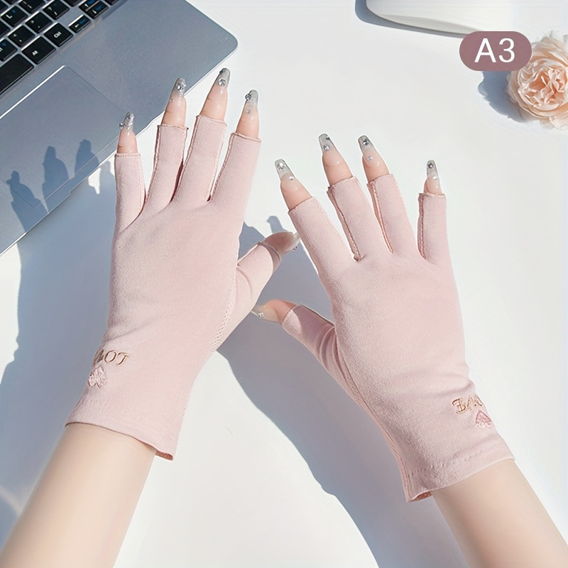 uv gloves designed for nail art protecting fingers from   suitable for women   during  