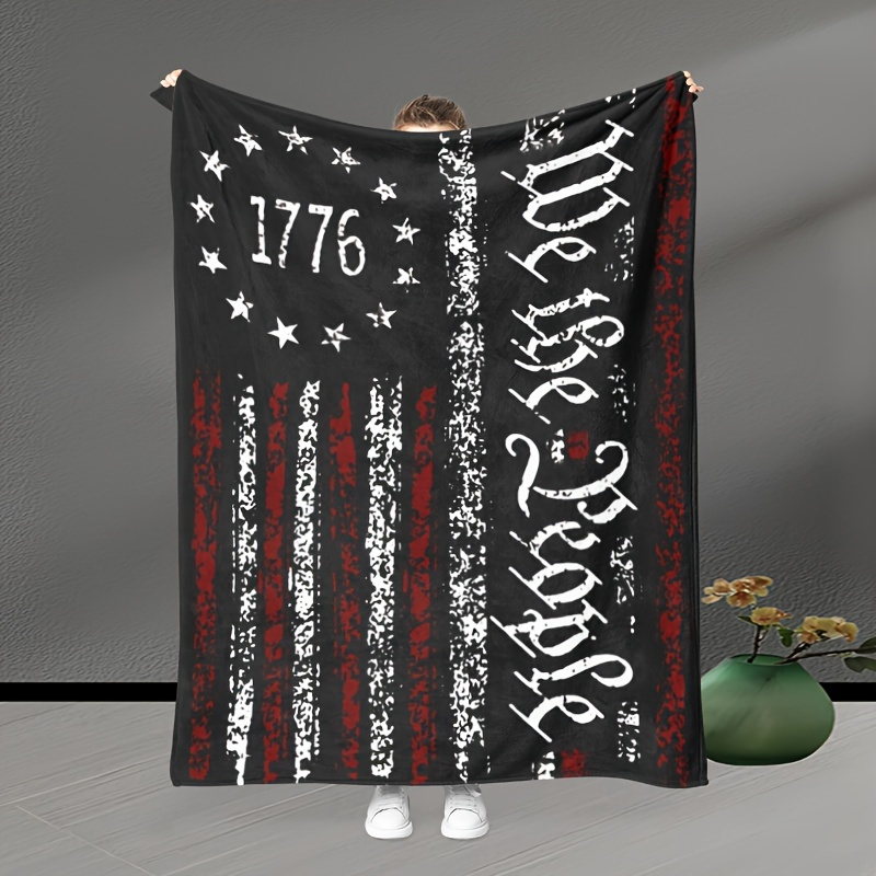 

80*60 Inchpatriotic Tear- Hypoallergenic Blanket For Men Military For