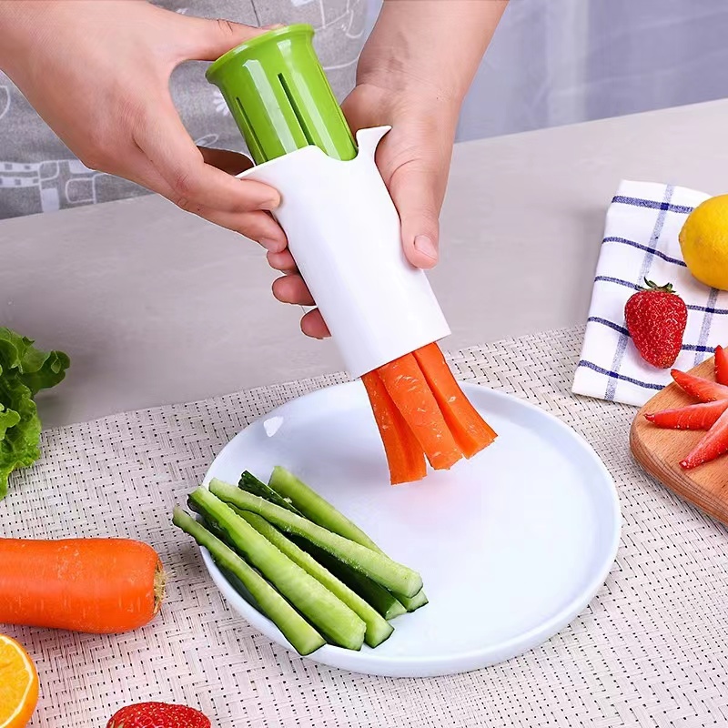 2pcs multi functional slicer set manual abs cucumber strawberry grape cutter and veggie divider   tools carrot fruit details 0