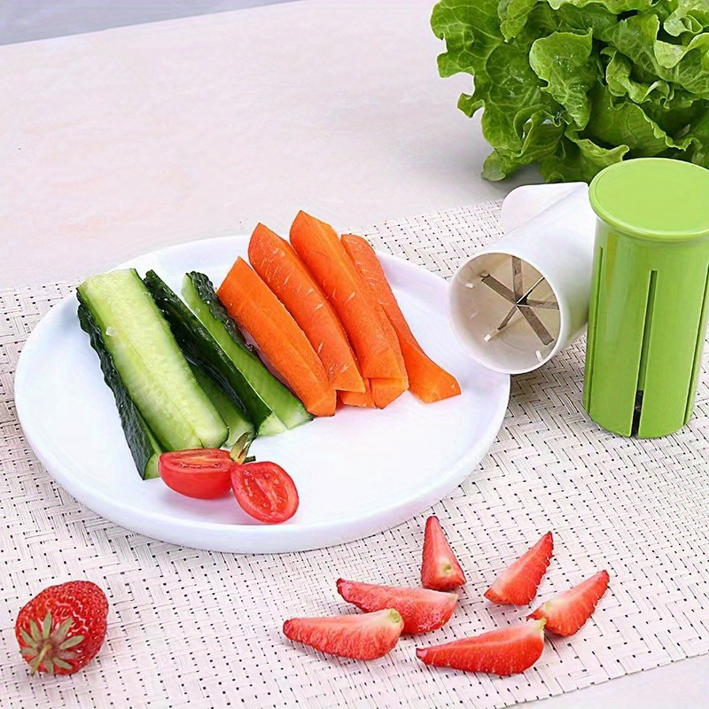 2pcs multi functional slicer set manual abs cucumber strawberry grape cutter and veggie divider   tools carrot fruit details 1