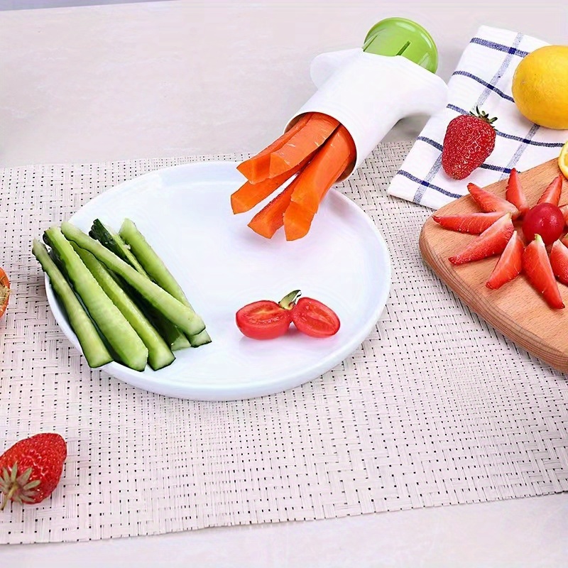 2pcs multi functional slicer set manual abs cucumber strawberry grape cutter and veggie divider   tools carrot fruit details 2