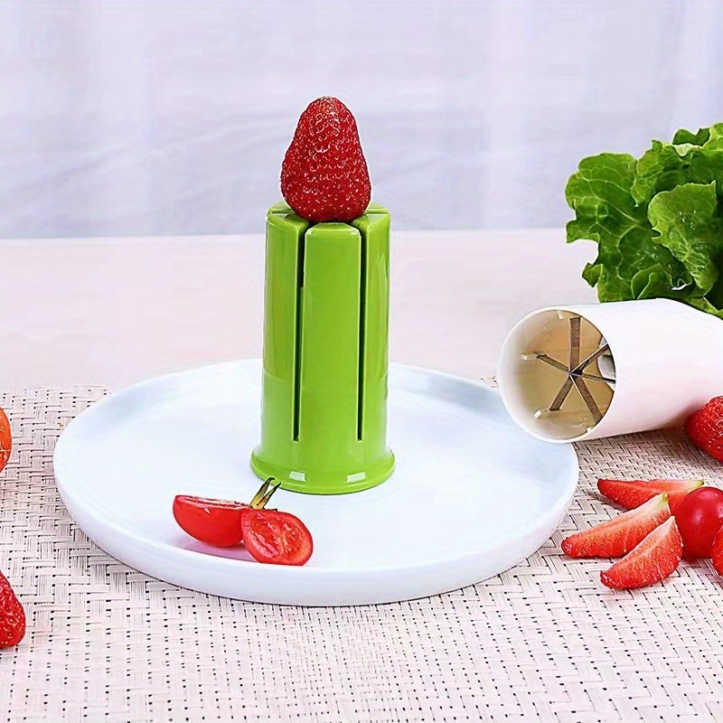 2pcs multi functional slicer set manual abs cucumber strawberry grape cutter and veggie divider   tools carrot fruit details 3