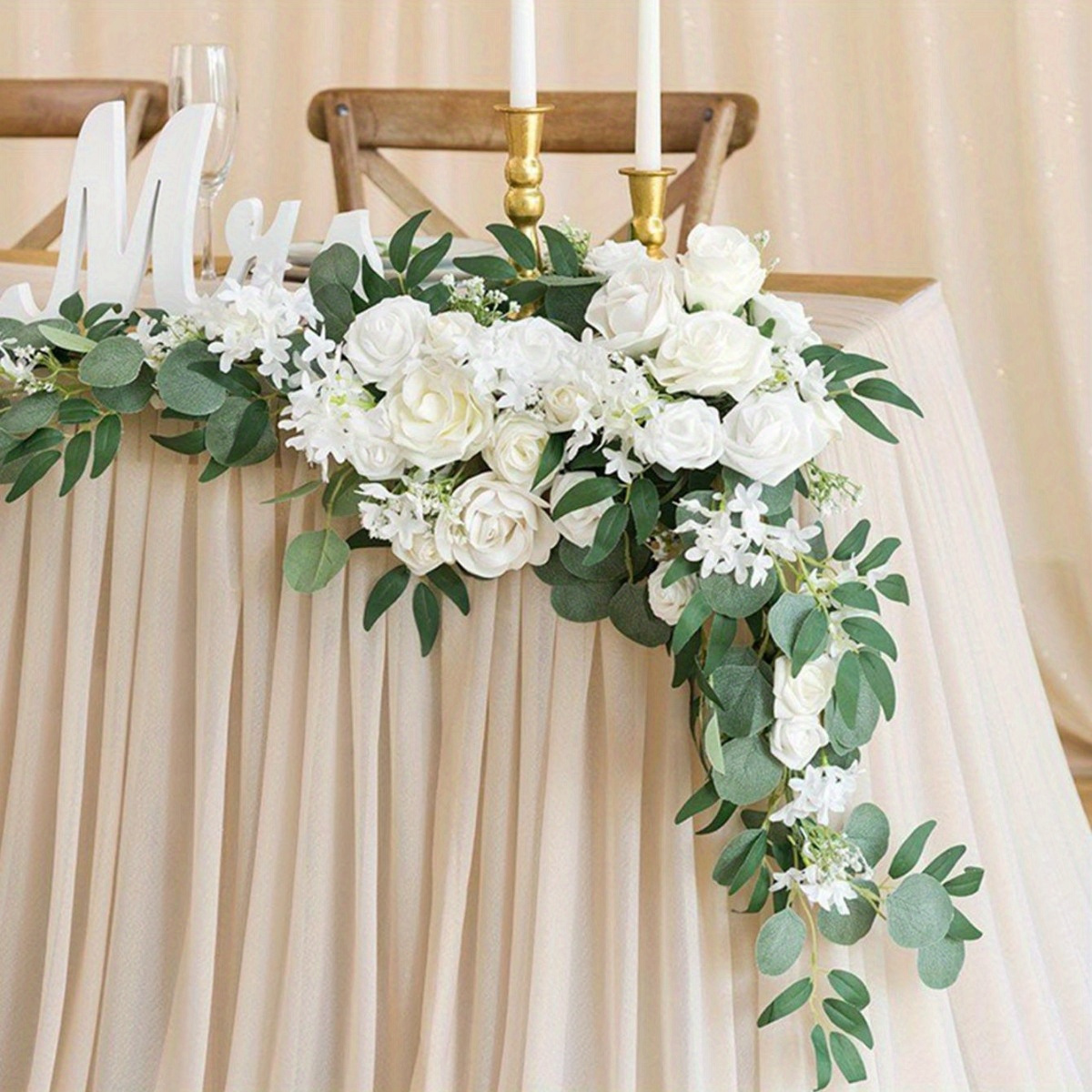 

2 Packs 6.5ft Artificial Eucalyptus Garland With , Spring Greenery Garland Fake Silver Dollar Eucalyptus Vines For Centerpieces Table Runner Wedding Arch Home Bridal Baby Shower Decor