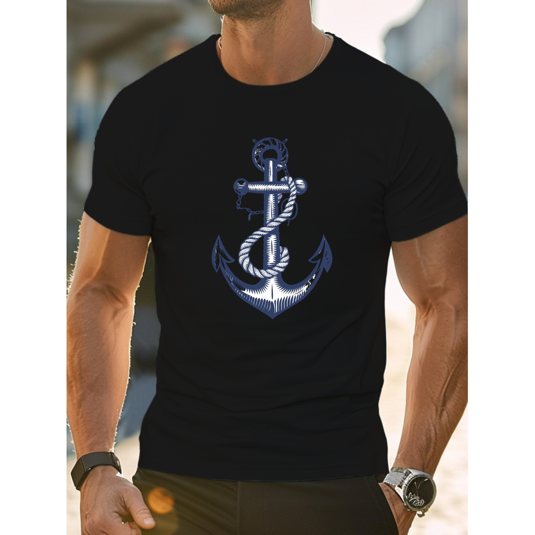 

Anchor Navy G500 Pure Cotton Men's T-shirt Comfort Fit