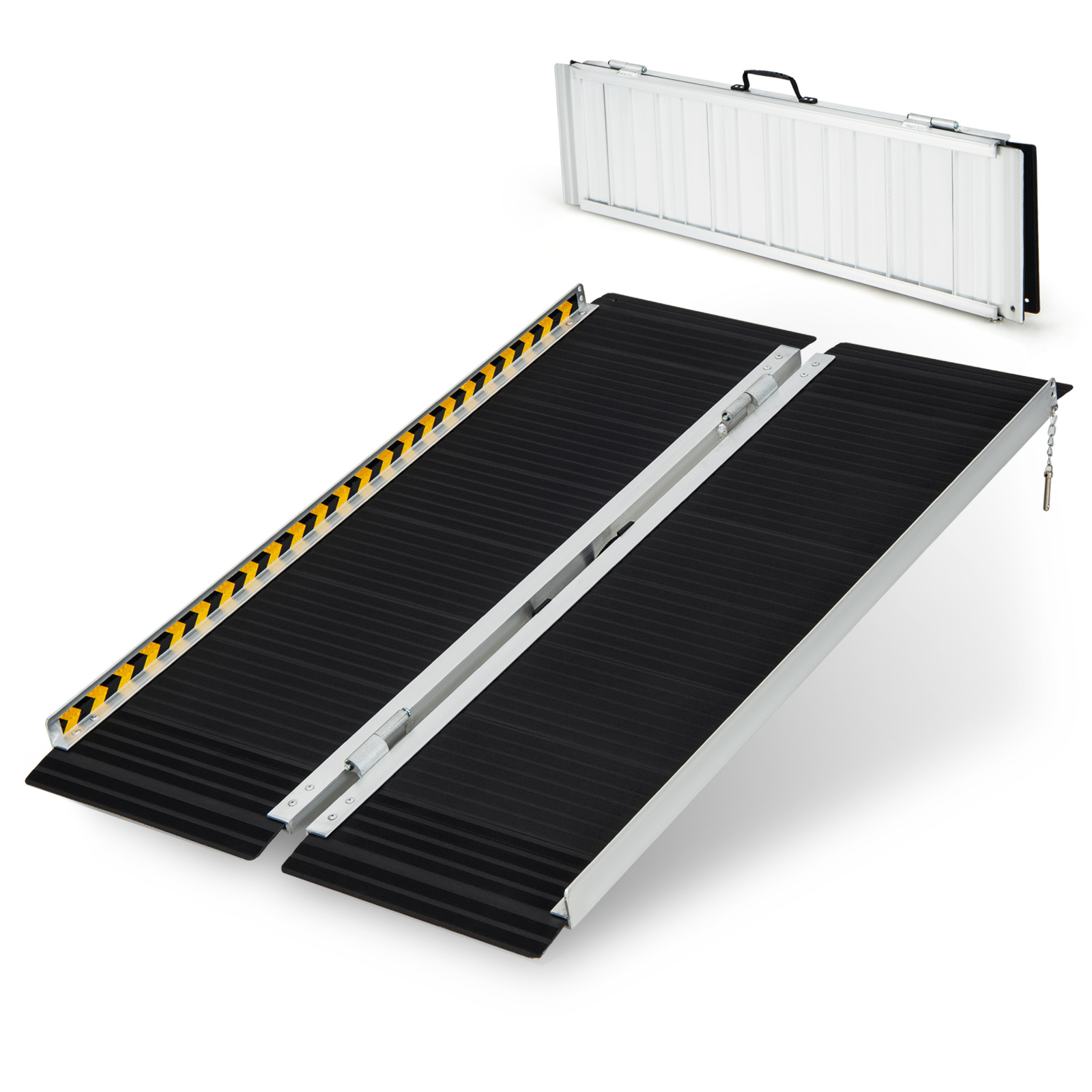 

Lifezeal Portable Aluminum Wheelchair Ramp 4ft W/ Transition Plate & Non-slip Surface