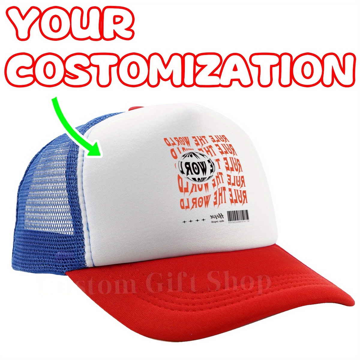 

Customizable Cap - Hat Panels - Unisex , Personalize Own Or