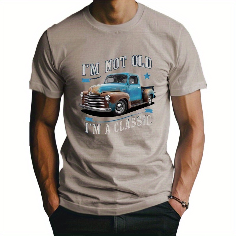 

Truck Vintage Fitted Men's T-shirt, Sweat-wicking And Freedom Of Movement