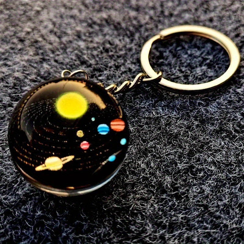 

Vintage Solar System Keychain - Zinc Alloy, Fashion Accessory With 9 Design - Perfect Gift For Men