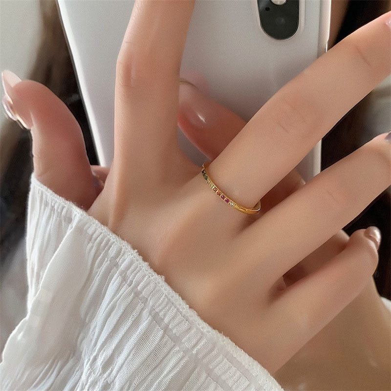 

2pc Star Moon Imitation Color Gemstone Geometric Retro Gorgeous Alloy Golden Color Women Ring Suit Daily Party Gift