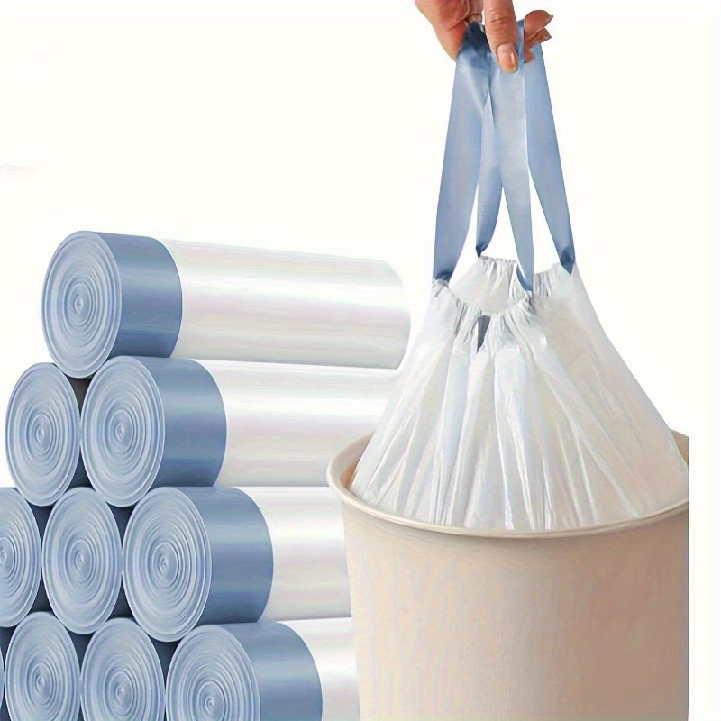 

60 Pcs Thickened Disposable Garbage Bags With Automatic Closure - Suitable For Home, Office, And School