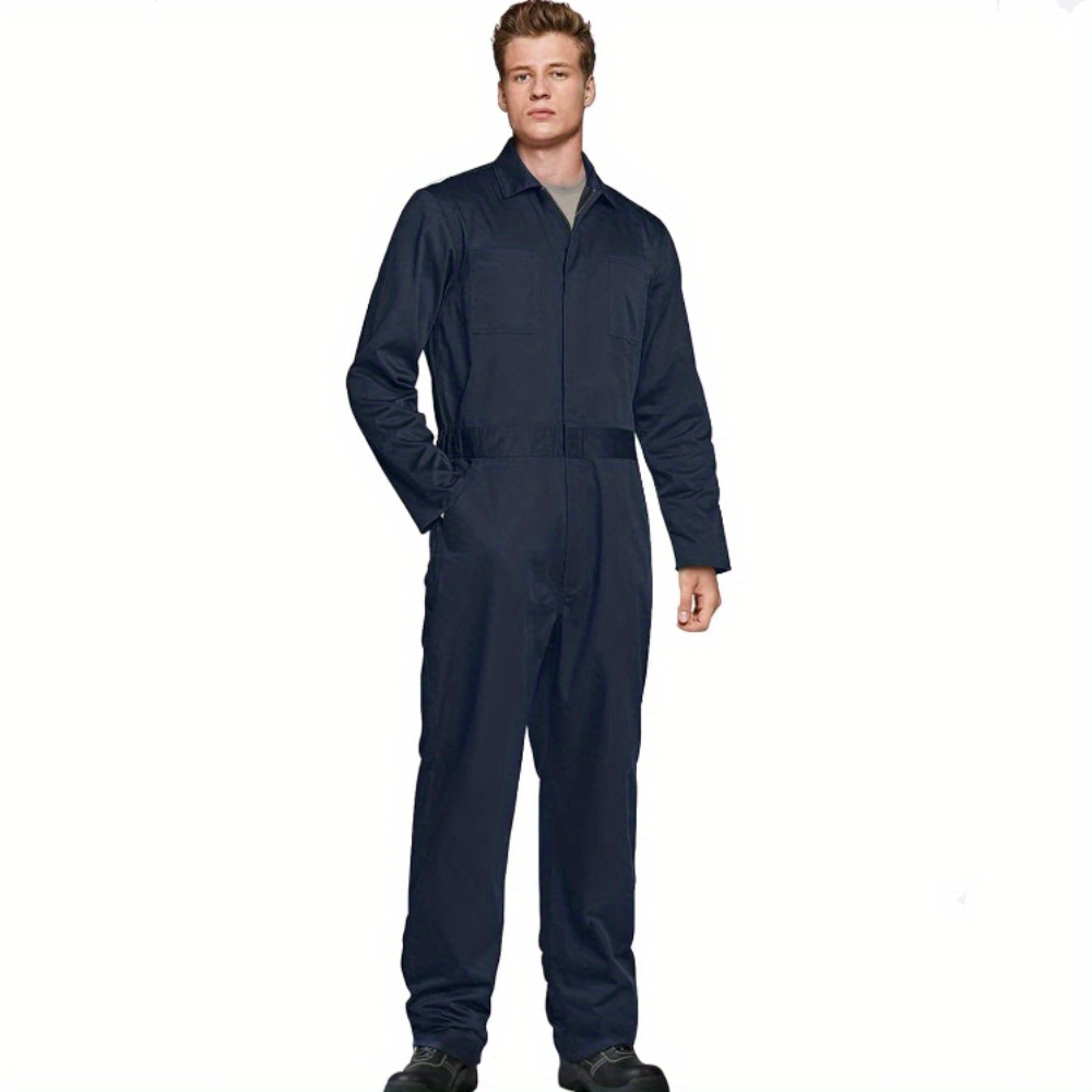 

Homelex Navy Blue Coveralls For Men Long Sleeve Jumpsuit Halloween Costume